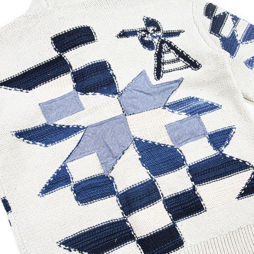 Quilt Cotton Shawl Cardigan (Cream/Multi) - Image 3